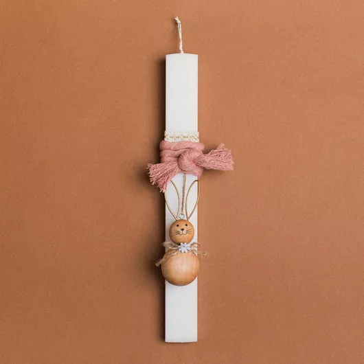 Πασχαλινή Λαμπάδα Στρογγυλή Ροζ