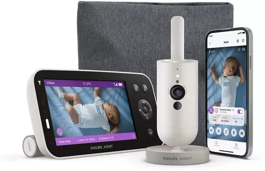 Philips Ασύρματη Ενδοεπικοινωνία Μωρού με Κάμερα & Οθόνη 5" , Αμφίδρομη Επικοινωνία & Νανουρίσματα