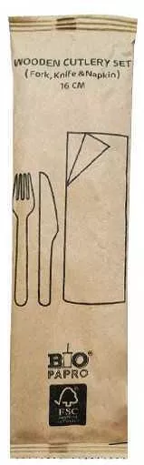 Μαχαιροπίρουνα μιας Χρήσης Ξύλινα 100τμχ.