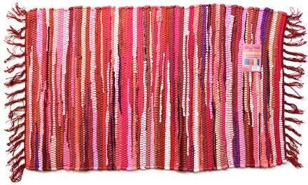 Χαλί Chios Hellas TA444 Διάδρομος Βαμβακερό με Κρόσια 65x130cm Κόκκινο