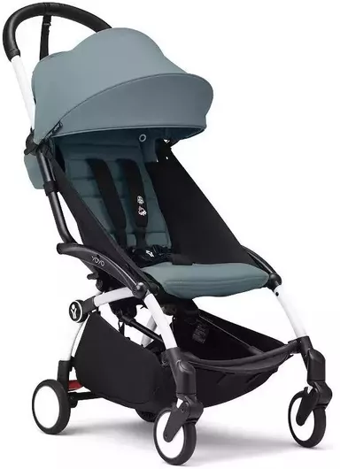 Καρότσι Μωρού Stokke YOYO³ Kατάλληλο από 6+ Mηνών Frame Colour White / pack Aqua 6.2kg