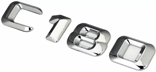 Σετ Αυτοκόλλητα Γράμματα Χρωμίου Μεταλλικά Mercedes C180 155x23mm 4 Τεμάχια Carro 243908