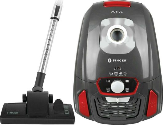 Singer VC-206030 Ηλεκτρική Σκούπα 600W με Σακούλα 3.5lt Γκρι