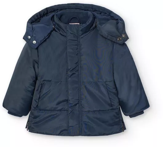 Boboli Παιδικό Παρκά Navy με Επένδυση & Κουκούλα