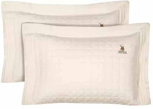 Σετ Μαξιλαροθήκες Πράσινοwich Polo Club Oxford 50x70cm Ecru