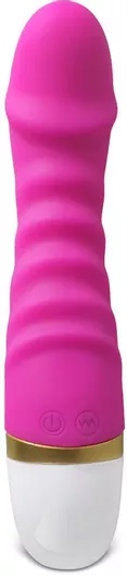 12-speed Pink Color Rechargeable Silicone Dildo Vibrator