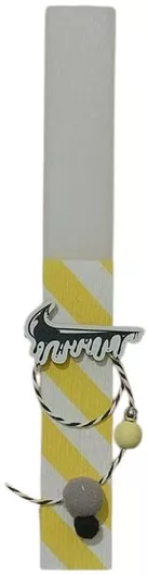 Πασχαλινή Λαμπάδα Στρογγυλή Χειροποίητη Κίτρινο