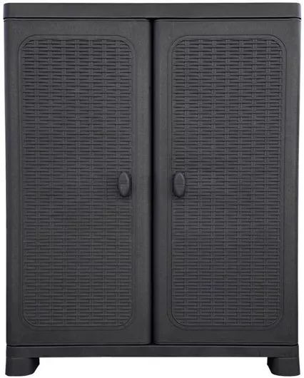 Ντουλάπα Δίφυλλη Πλαστική με 2 Ράφια 70x44x91cm