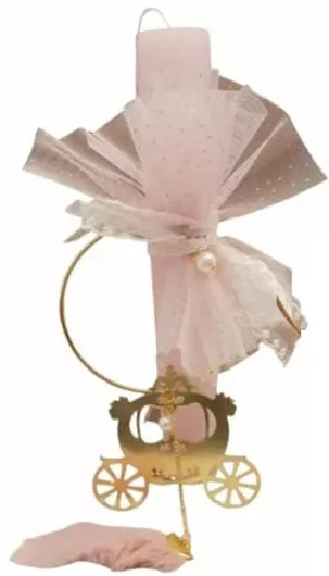 Λαμπάδα Χειροποίητη Merry Roses, Κατασκευαστής: Αρωματική, MPN: Λκ23α, Διαστάσεις: , Ποσότητα: 1, Χρώμα: Ροζ Χρυσό Άμαξα