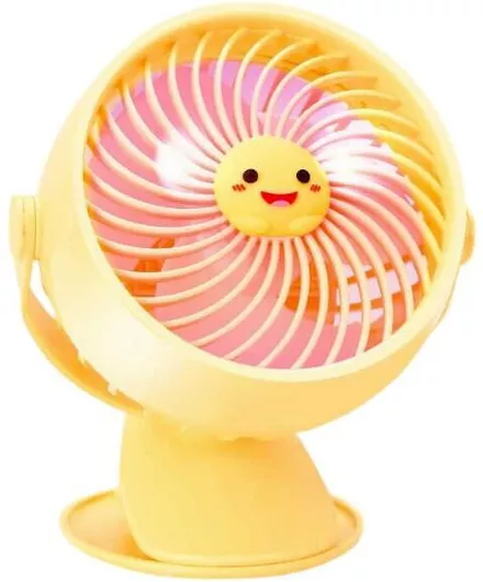 Ανεμιστηράκι USB με Power Bank Κίτρινο 030205_y