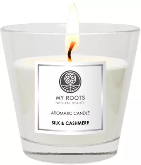 Αρωματικό Κερί My Roots σε Βάζο με Άρωμα Silk & Cashmere 64gr.