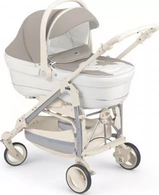 Καρότσι Μωρού Cam Minu Teddy White/Beige