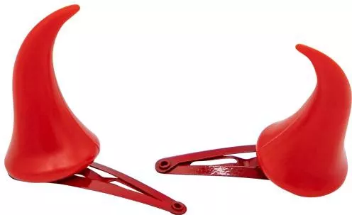 Αποκριάτικα Μεταλλικά Κόκκινο Αυτιά 2τμχ για Halloween