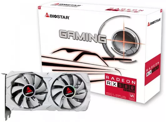 Κάρτα Γραφικών Biostar Radeon RX 580 8GB GDDR5 Gaming 2048sp White
