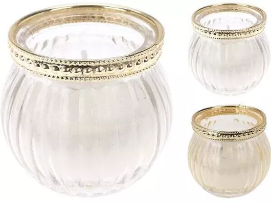 Αρωματικό Κερί Koopman σε Βάζο (Διάφορα Σχέδια) Λευκό