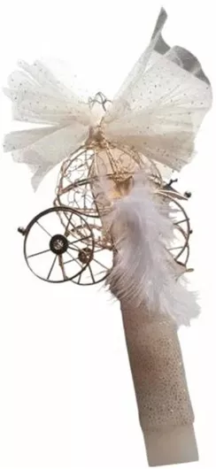 Λαμπάδα Αρωματική Merry Roses Χειροποίητη, Λκ43α, Διαστάσεις: άγνωστες, 1 τεμάχιο, Χρώμα: Ιβουάρ, Μεταλλική Χρυσό Άμαξα