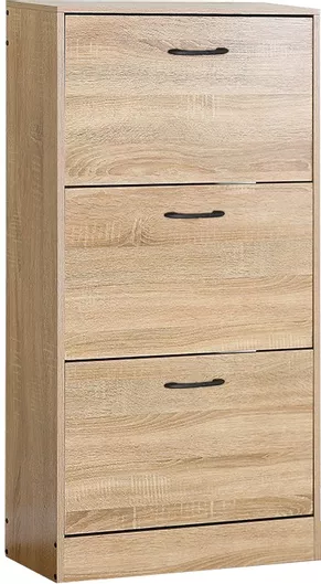 Ξύλινη Παπουτσοθήκη Salva με 3 Ράφια Sonoma Μ60xΠ24xΥ115cm