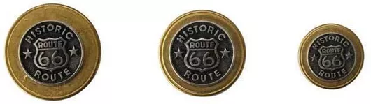 Σιδερένιο Κουμπί Μπλέιζερ Σακακιού Route 66 20mm