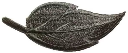 Θερμοκολλητικό Μοτίφ Φύλλο Μπεζ 6.5x2.5cm 1τμχ