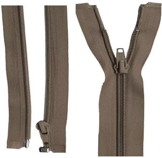 Φερμουάρ Διαχωριζόμενο Σπιράλ 5mm Οδηγός 55cm Μήκος Μπεζ Σκούρο 298 1 τεm