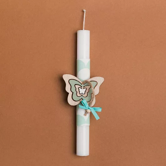 Πασχαλινή Λαμπάδα Πεταλούδα Στρογγυλή