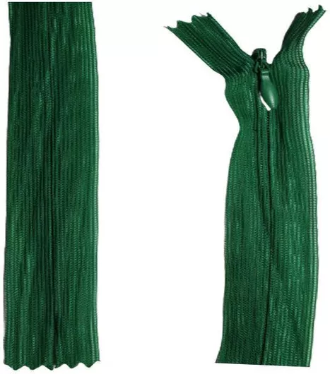 Κρυφό Φερμουάρ 3mm με Οδηγό, Πράσινο 235, 20cm, 1 τεμάχιο