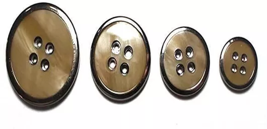 Κουμπί με Νερά Γυαλιστερό 18mm Μπεζ
