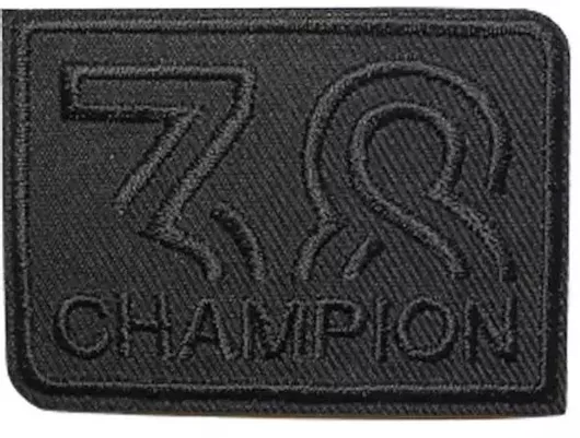 Θερμοκολλητικό Μοτίφ Champion 38 Μαύρο 3cm x 2.2cm