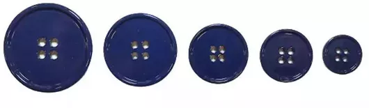 Κουμπί Στρογγυλό Γυαλιστερό Μπλε 20mm