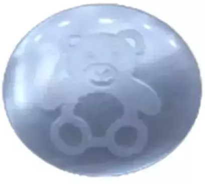 Κουμπί Παιδικό με Αρκουδάκι 13mm Λευκό