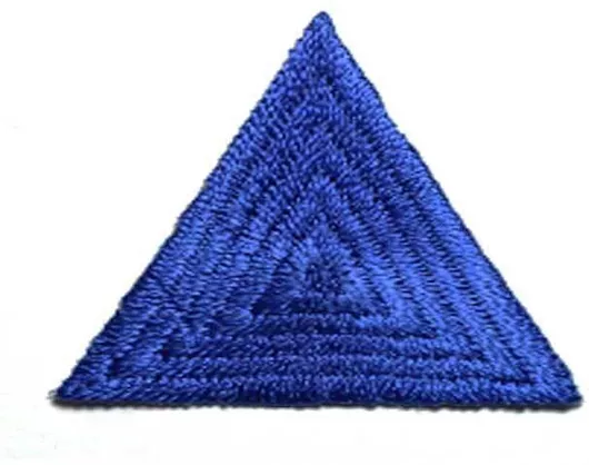 Μοτίφ Τρίγωνο Μπάλωμα Μπλε Τζιν 3.5x3.5cm 1 τεμάχιο