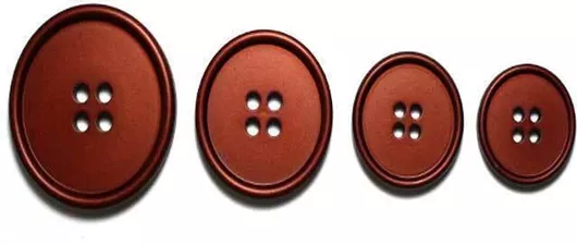 Κουμπί Ματ Κοκκάλινο Καφέ 33mm
