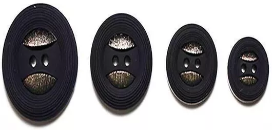 Κουμπί Μπλε Ασημί 18mm