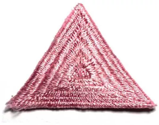 Μοτίφ Στάμπα ΠPatch Τρίγωνο Ροζ 3.5x3.5cm 1 Τεμάχιο