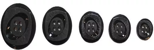 Κουμπί Διπλού Σχεδίου Μαύρο 13mm (1 Τεμάχιο)