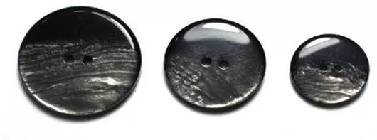 Κουμπί Κοκκάλινο Δίχρωμο 16mm Γκρι