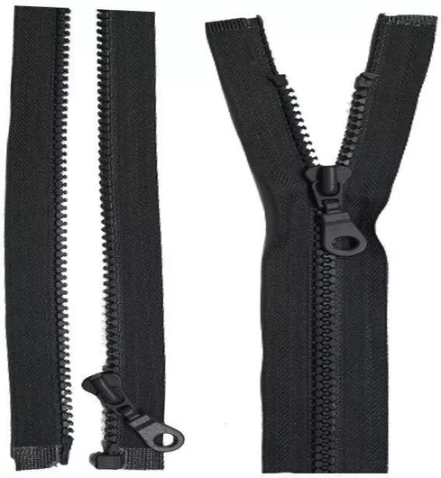 Φερμουάρ Ανοιγόμενο Κοκκάλινα Δόντια 55cm Γκρι Πολύ Σκούρο Υ156