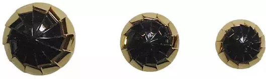 Κουμπί Διακοσμητικό με Πέρλα & Επίπεδα, 18mm, Μαύρο