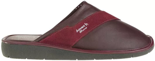 Boxer Δερμάτινες Ανδρικές Χειμερινές Παντόφλες Μπορντό