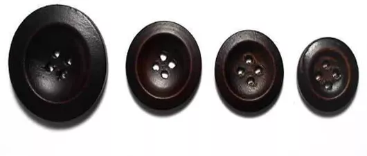 Ξύλινο Κουμπί 18mm Καφέ Σκούρο