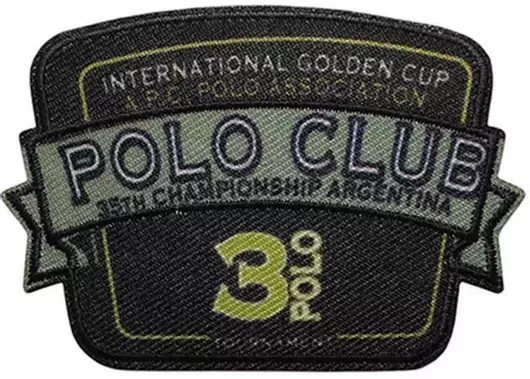 Θερμοκολλητική Στάμπα Polo Club Μουσταρδί 6.5cm x 5cm 1 Τεμάχιο