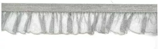Ελαστική Δαντέλα Βολάν Γκρι 2.5cm - Τιμή ανά Μέτρο
