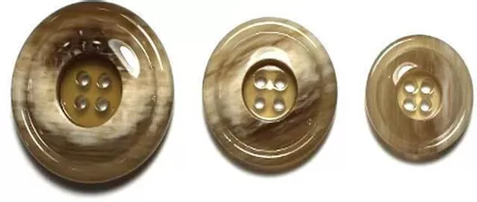 Κουμπί Κοκκάλινο με Καμπύλες 27mm