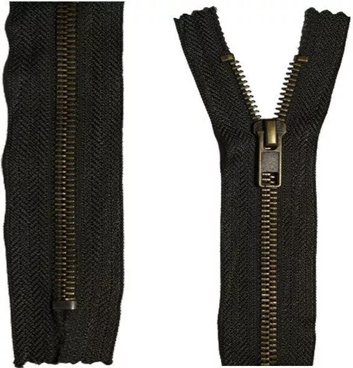 Φερμουάρ Μεταλλικό Κλειστό για Παντελόνια, Μπρονζέ Δόντια 5mm, Χακί Σκούρο 260, 14cm, 1 τεμάχιο