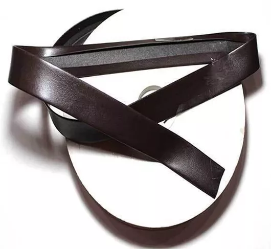 Ρέλι Λοξό Δερματίνης 2.5cm Καφέ - Τιμή ανά Μέτρο