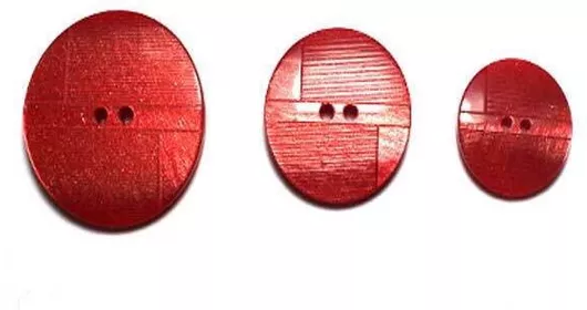 Κουμπί Κοκάλινο Κόκκινο 18mm