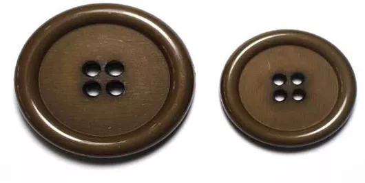Κουμπί Κοκκάλινο Μεγάλο 33mm Λαδί