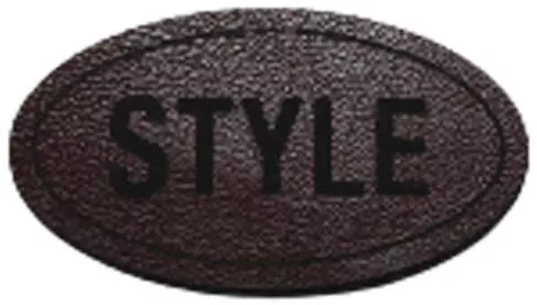 Στάμπα Δερματίνης Style Θερμοκολλητική Καφέ 3.5x2cm 1τμχ