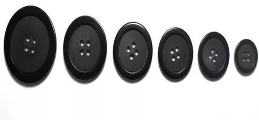 Κουμπί Κοκκάλινο Ματ με Γυαλιστερό Φινίρισμα 15mm Μαύρο