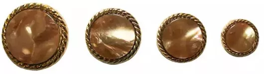 Μεταλλικά Κουμπιά με Κορδόνι 15mm Καφέ